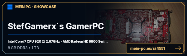 PC-Showcase StefGamerx´s GamerPC von StefGamerx auf MEIN PC