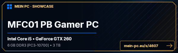 PC-Showcase MFC01 PB Gamer PC von MFC01 auf MEIN PC