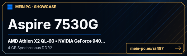 PC-Showcase Aspire 7530G von Feuerwehr44 auf MEIN PC