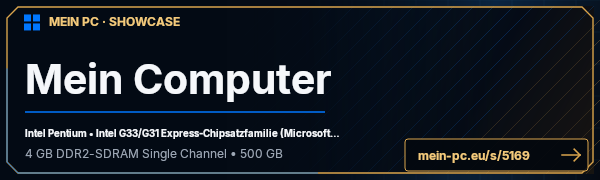 PC-Showcase Mein Computer von loginman1 auf MEIN PC
