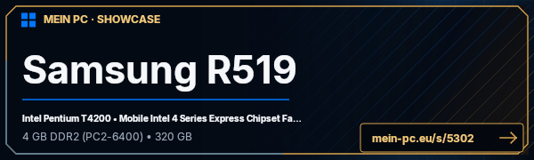 PC-Showcase Samsung R519 von Sonax auf MEIN PC