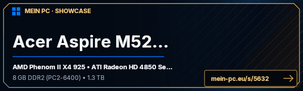 PC-Showcase Acer Aspire M5201 von hendrikz auf MEIN PC