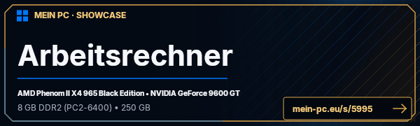 PC-Showcase Arbeitsrechner von arcanum auf MEIN PC