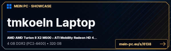 PC-Showcase tmkoeln Laptop von tmkoeln auf MEIN PC