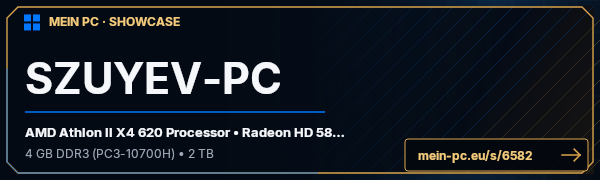 PC-Showcase SZUYEV-PC von atomzwerg auf MEIN PC