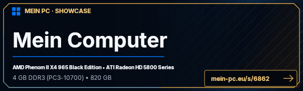 PC-Showcase Mein Computer von dusi1994 auf MEIN PC