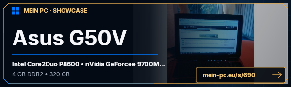 PC-Showcase Asus G50V von k4mpfgurk3 auf MEIN PC