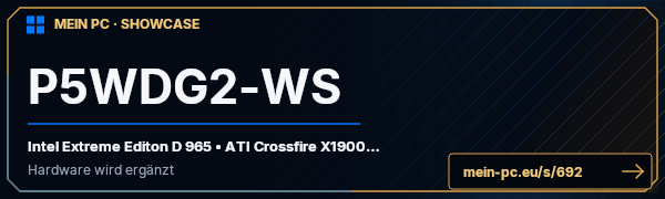 PC-Showcase P5WDG2-WS von MrOizo auf MEIN PC