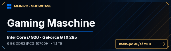 PC-Showcase Gaming Maschine von Mr.K auf MEIN PC