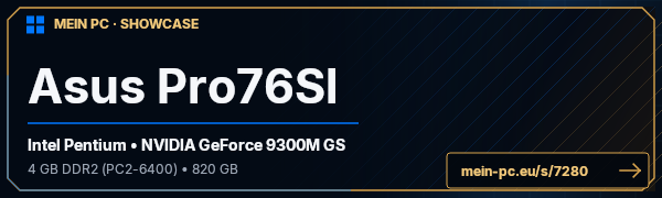 PC-Showcase Asus Pro76Sl von geronimo711 auf MEIN PC