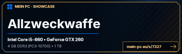 PC-Showcase Allzweckwaffe von InvisibleBot1 auf MEIN PC