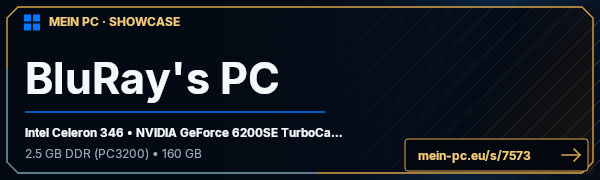 PC-Showcase BluRay's PC von BluRay auf MEIN PC