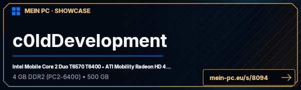 PC-Showcase c0ldDevelopment von c0ld auf MEIN PC