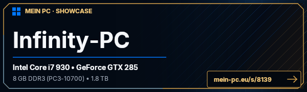 PC-Showcase Infinity-PC von Infinity.x3 auf MEIN PC