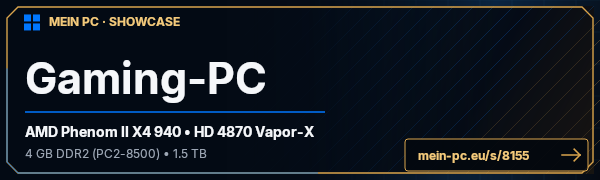 PC-Showcase Gaming-PC von Rotax auf MEIN PC