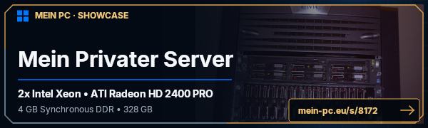 PC-Showcase Mein Privater Server von SnakeShit auf MEIN PC
