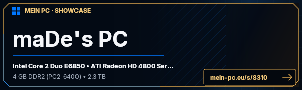 PC-Showcase maDe's PC von Kampfmade auf MEIN PC