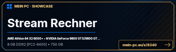 PC-Showcase Stream Rechner von Dj Lotus auf MEIN PC