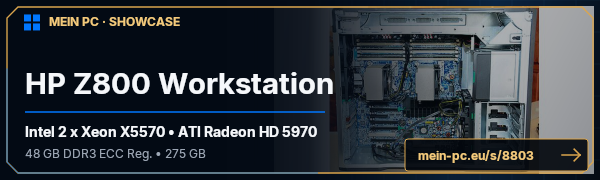 PC-Showcase HP Z800 Workstation von TMX auf MEIN PC