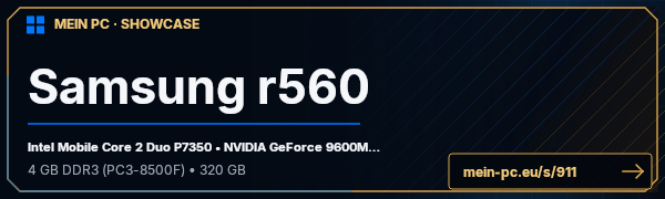 PC-Showcase Samsung r560 von Lober auf MEIN PC