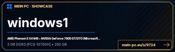 PC-Showcase windows1 von AED auf MEIN PC